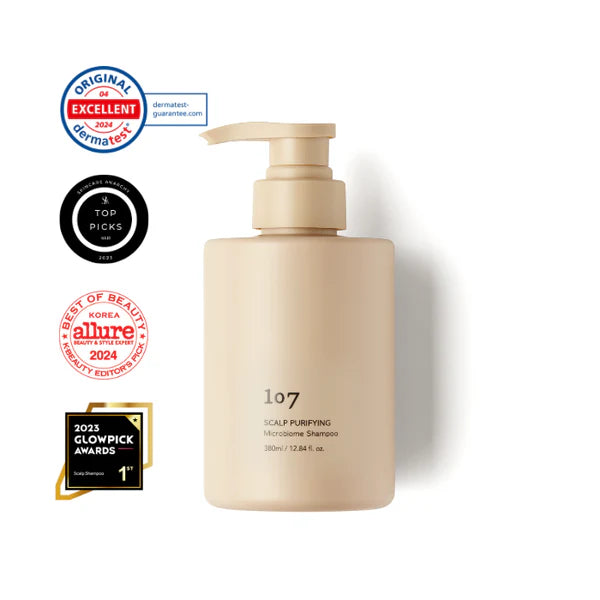 Champú hidratante cuidado del cuero cabelludo 107 SCALP PURIFYING Microbiome Shampoo 380ml