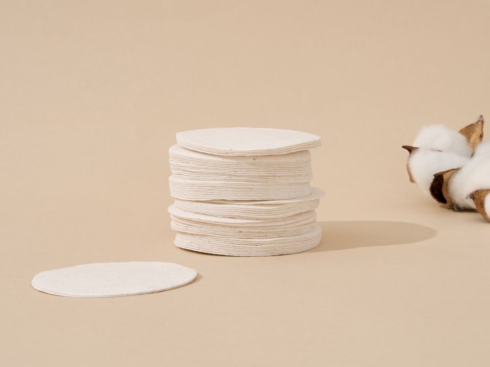 Tampons 100% natural cotton - 60 pcs, BOM The Real Cotton Pads - Koreancare