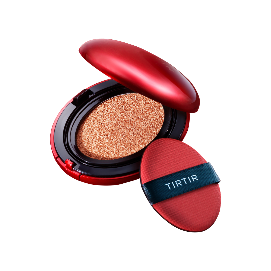 Fényesítő arcpirosító magas fedéssel TIRTIR Mask Fit Red Cushion Foundation