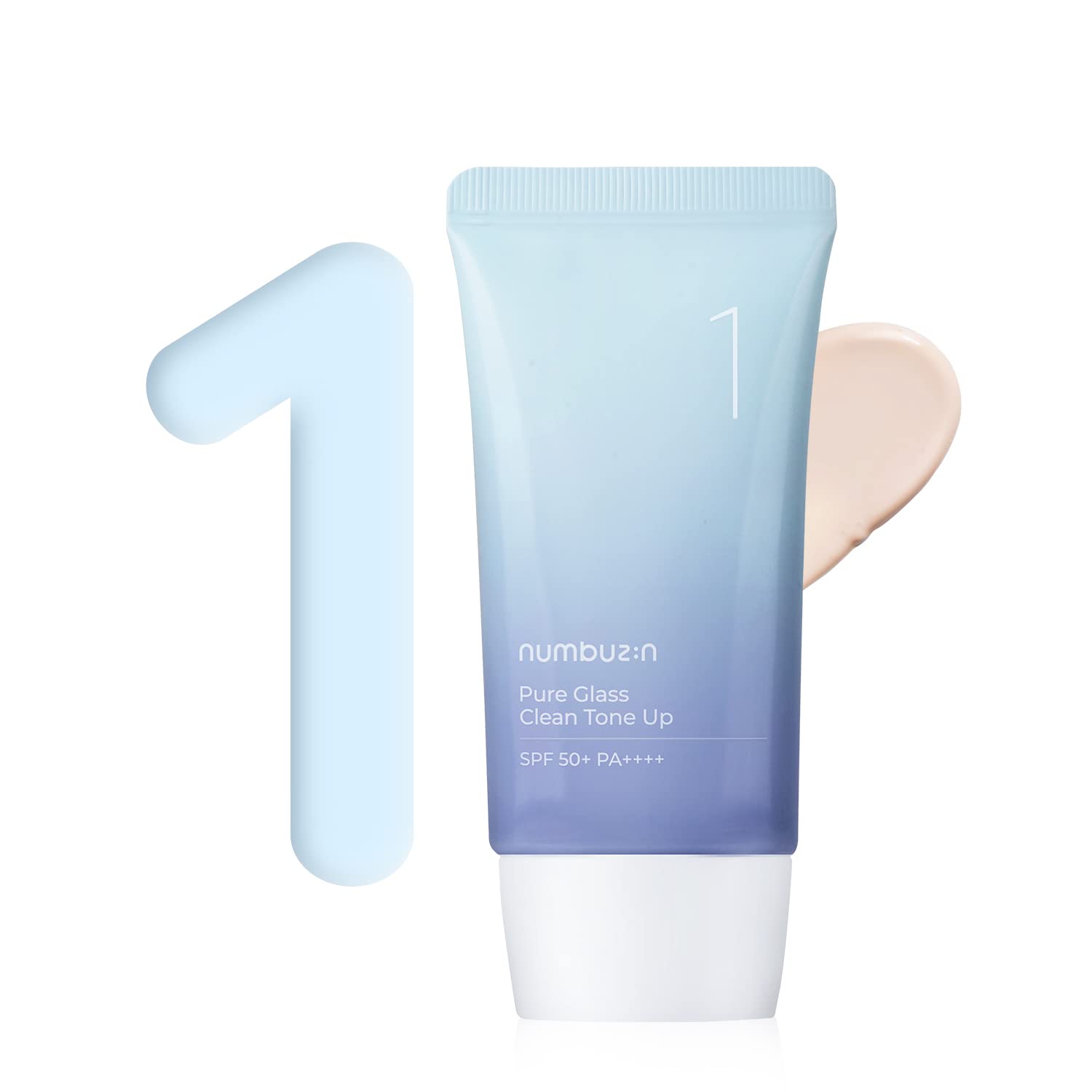 Toning sunscreen Numbuzin No,1 Pure Glass Clean Tone Up - Koreancare