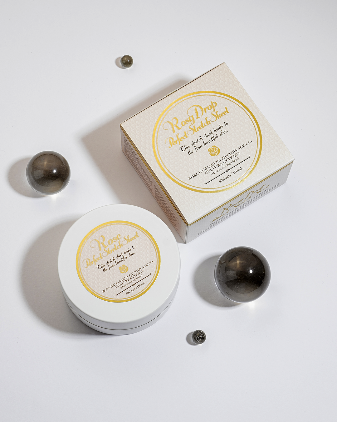 Eye patches with a rose Rosy drop Stretch Sheets eye patches- 60 pcs - Koreancare