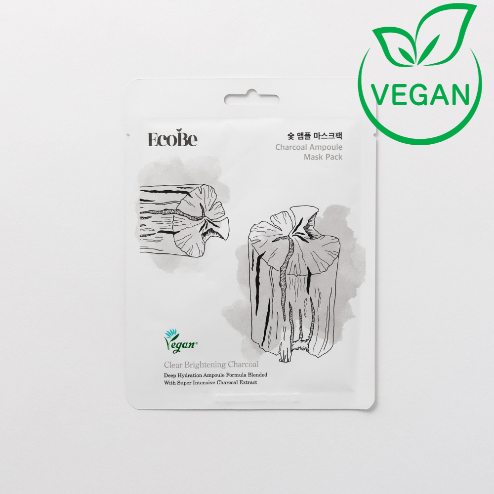 Sheet maska za čišćenje vrata s aktivnim ugljenom Ecobe Charcoal Ampoule Mask
