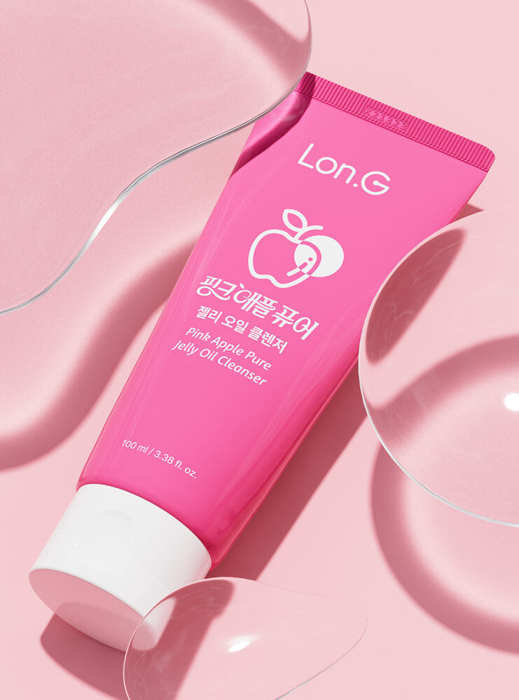 Lon.G Pink Apple Pure Jelly Oil Cleanser packaging product shot