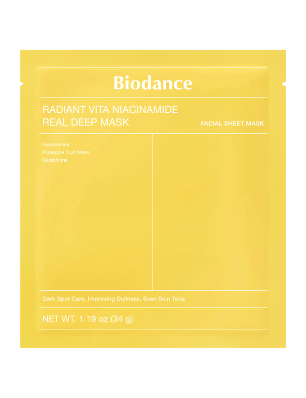 Biodance Radiant Vita Niacinamide Real Deep Mask 34g