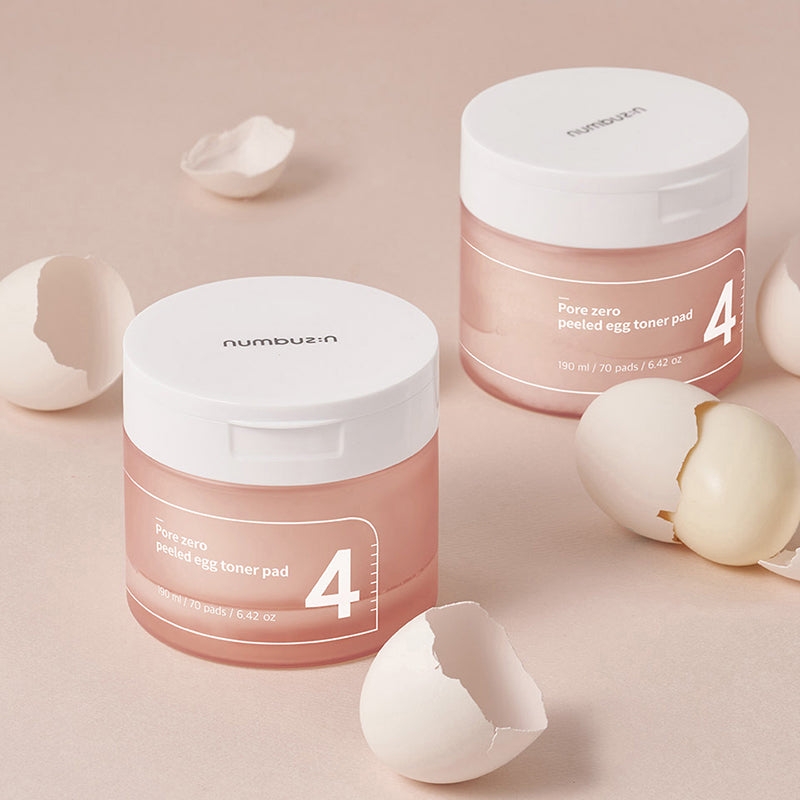 Exfoliating toner pads Numbuzin No,4 Pore Zero Peeled Egg Toner Pad - Koreancare