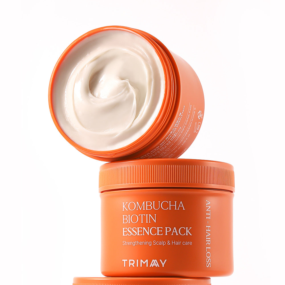 Restorative hair and scalp mask with kombucha Trimay Kombucha Biotin Anti-Hair Loss Essence Pack