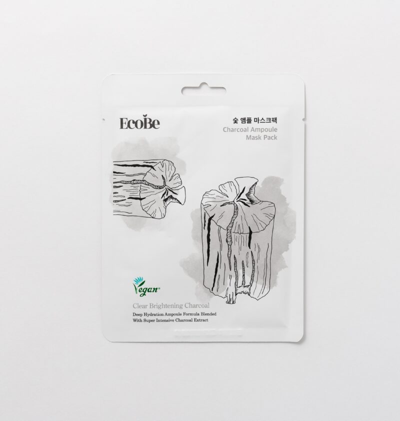Sheet maska za čišćenje vrata s aktivnim ugljenom Ecobe Charcoal Ampoule Mask
