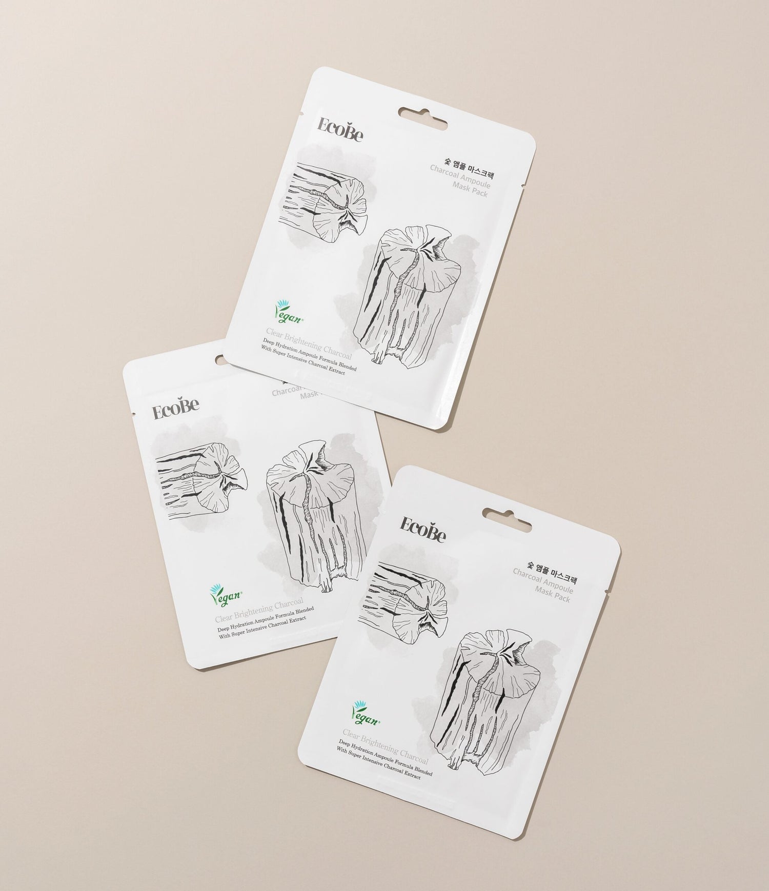 Sheet maska za čišćenje vrata s aktivnim ugljenom Ecobe Charcoal Ampoule Mask