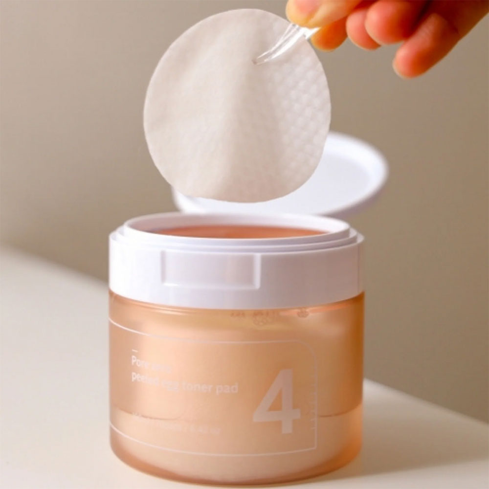 Exfoliating toner pads Numbuzin No,4 Pore Zero Peeled Egg Toner Pad - Koreancare