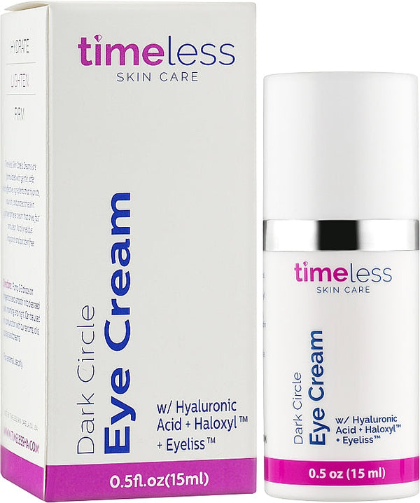 Cremă de ochi anti-rid Timeless Skin Care Dark Circle Eye Cream w/ Hyaluronic Acid + Haloxyl™ + Eyeliss™ 15g