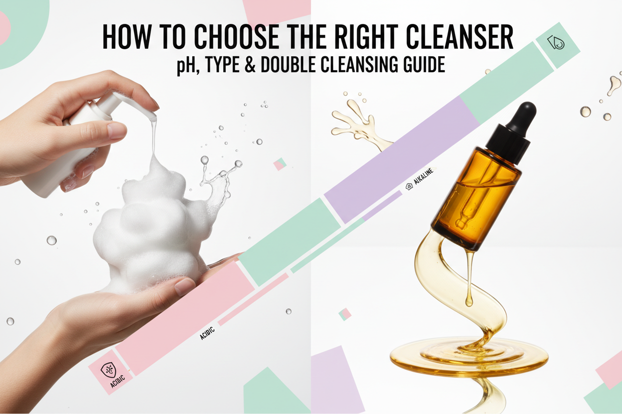 How to Choose the Right Cleanser: pH, Type & Double Cleansing Guide