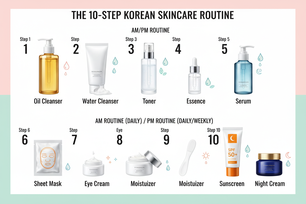 Complete Korean Skincare Routine Guide: Steps, Products & Philosophy