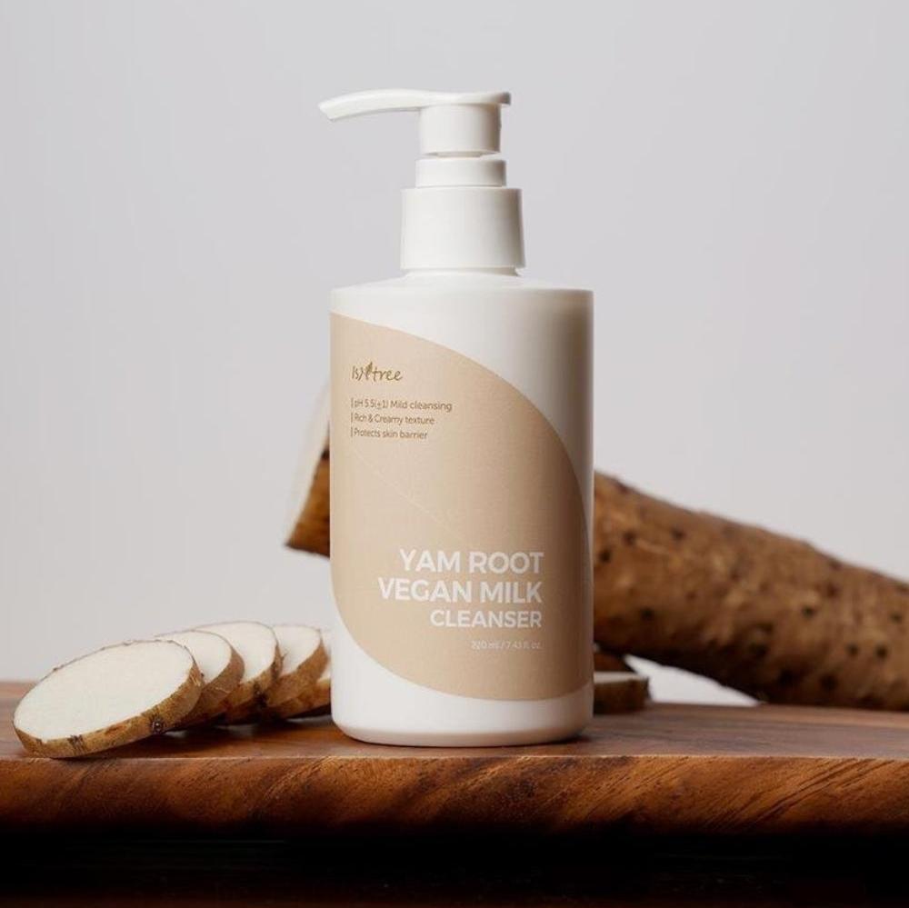 Βεγανικό γαλάκτωμα καθαρισμού προσώπου Isntree Yam Root Vegan Milk Cleanser