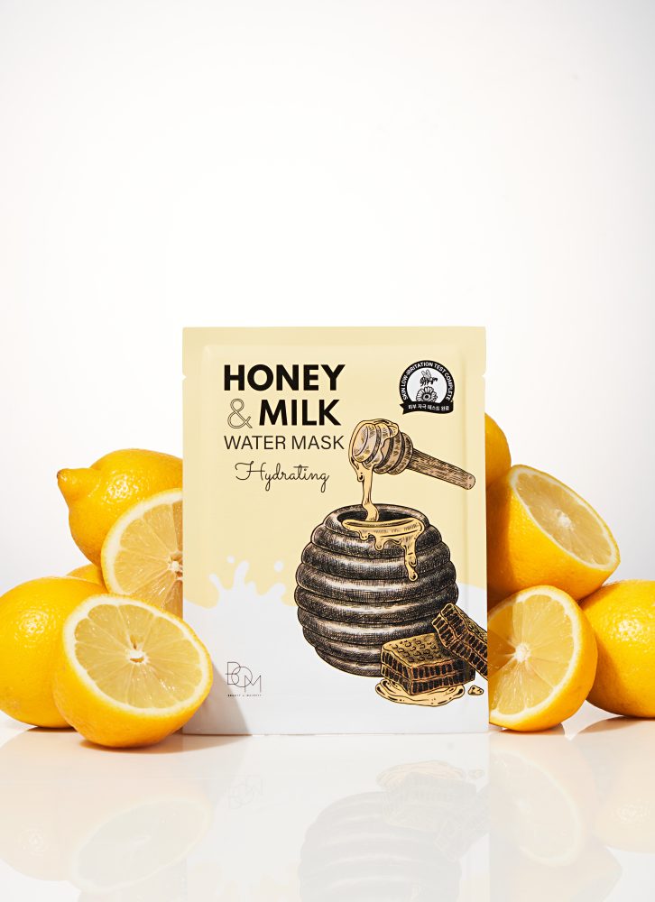 Világosító lapmaszk tejjel és mézzel BOM Honey &amp; Milk Vitamin Mask 