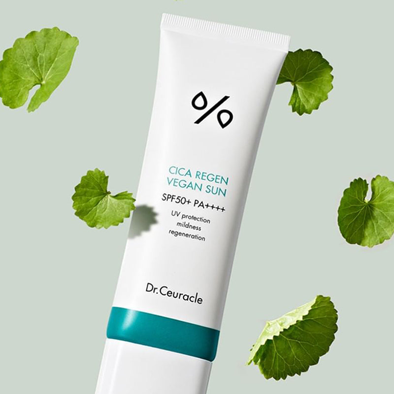 Soothing and Hydrating Sunscreen Cream Dr. Ceuracle Cica Regen Vegan Sun SPF50+ PA++++ 50ml