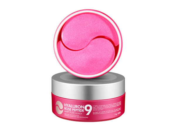 Petale ochi cu trandafir Medi Peel Hyaluron Rose Peptide 9 Ampoule EYE Patch 60buc