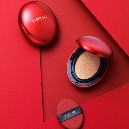 Brightening face powder with UV protection TIRTIR Mask Fit Red Cushion MINI SPF40 PA++