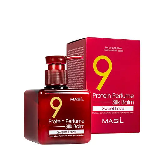 Conditioner for damaged hair with proteins, leave-in Masil 9 Protein Perfume Silk Balm Sweet Love