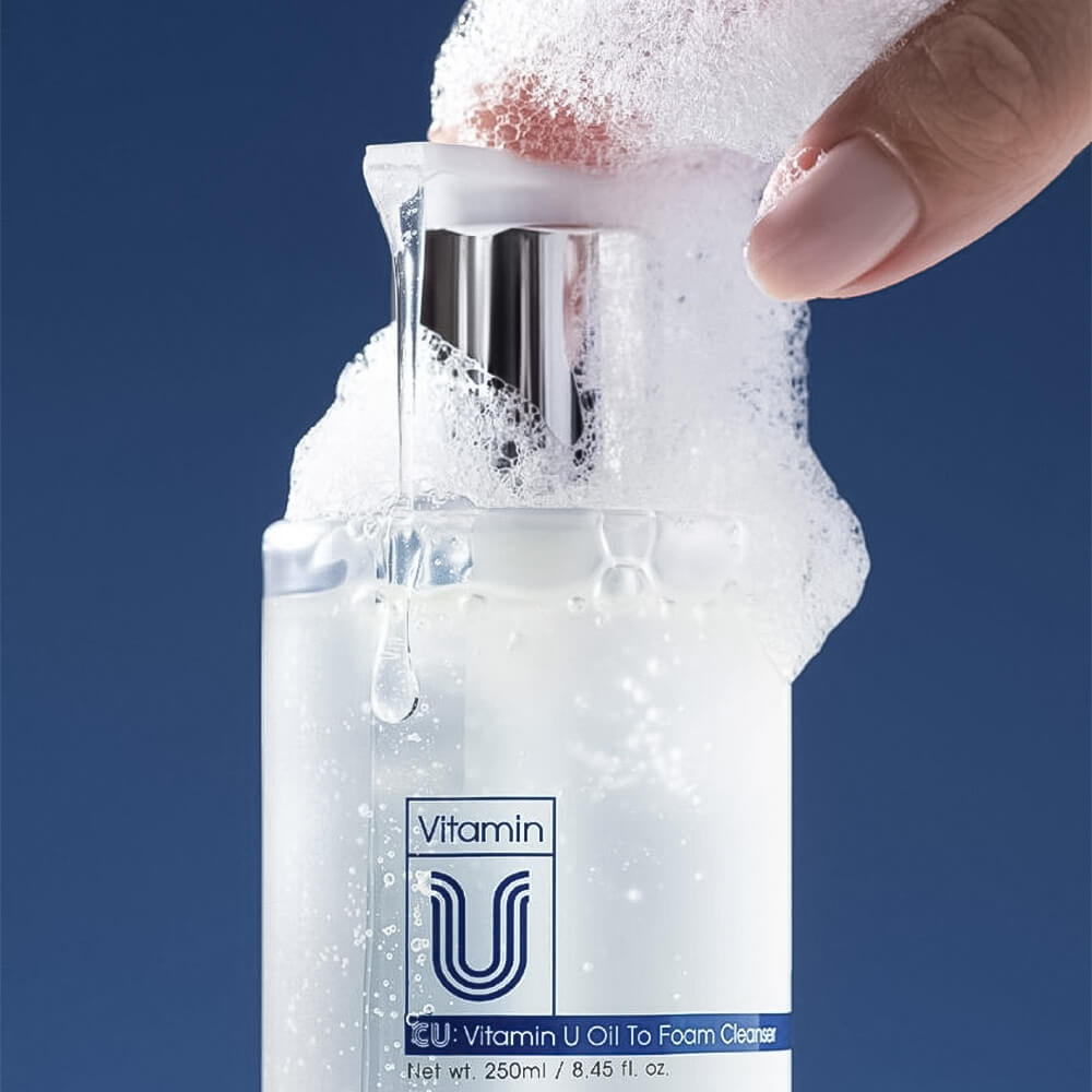 Two-phase cleansing product - CUSKIN Vitamin U Oil to Foam Cleanser