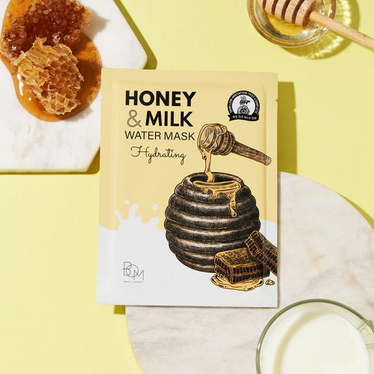 Hydrating sheet mask with milk and honey BOM Honey & Milk Water Mask Hydrating