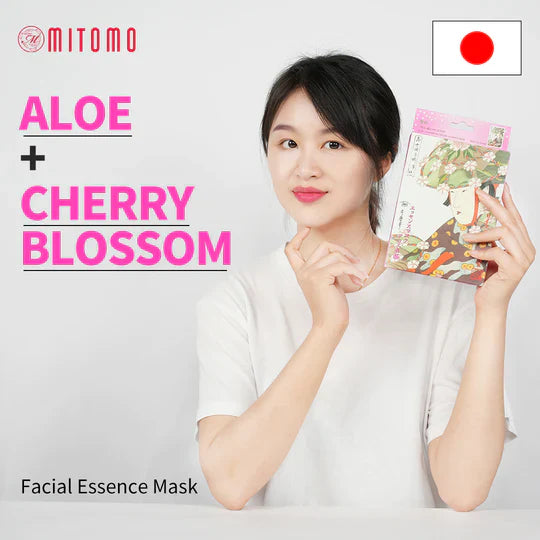 Mitomo Kisimító és hidratáló maszk Aloe-val és japán cseresznye Sakura kivonattal