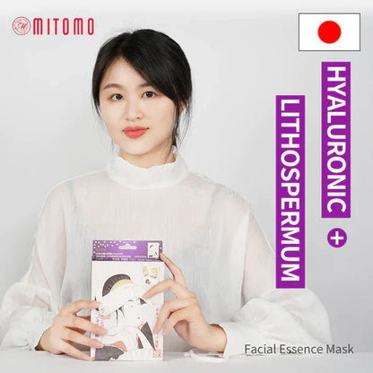 Mitomo Rejuvenating and hydrating face mask with hyaluronic acid and Lithospermum