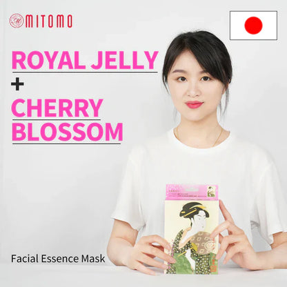 Mitomo Cleansing and Brightening Face Mask with Royal Jelly + Japanese Cherry Blossom Extract