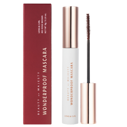 BOM Wonderproof Mascara Long &amp; Curl vízálló barna szempillaspirál