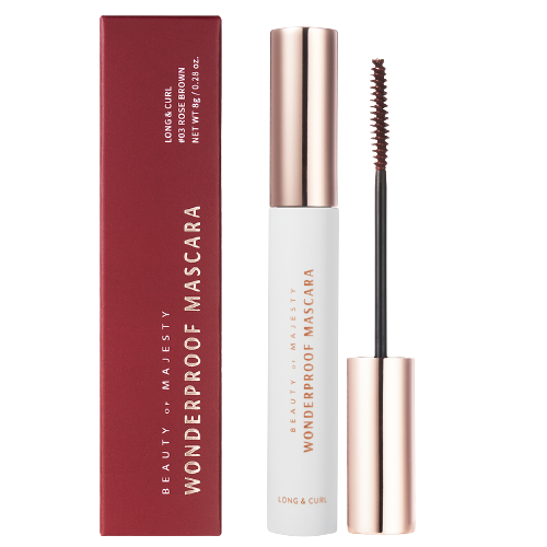 BOM Wonderproof Mascara Long &amp; Curl vízálló barna szempillaspirál