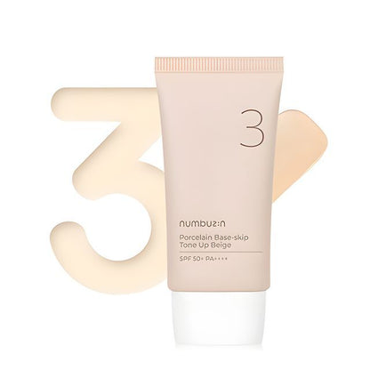 Sunscreen Numbuzin No,3 Porcelain Base-skip Tone Up Beige