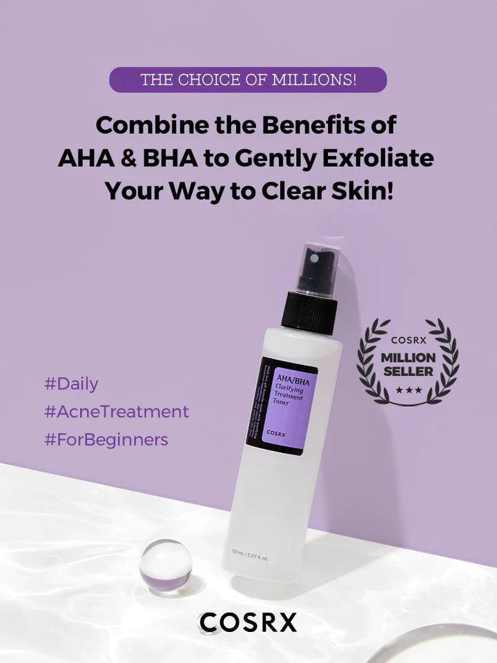 Exfoliating toner COSRX - AHA/BHA Clarifying Treatment Toner