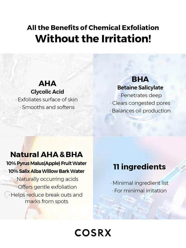 Exfoliating toner COSRX - AHA/BHA Clarifying Treatment Toner