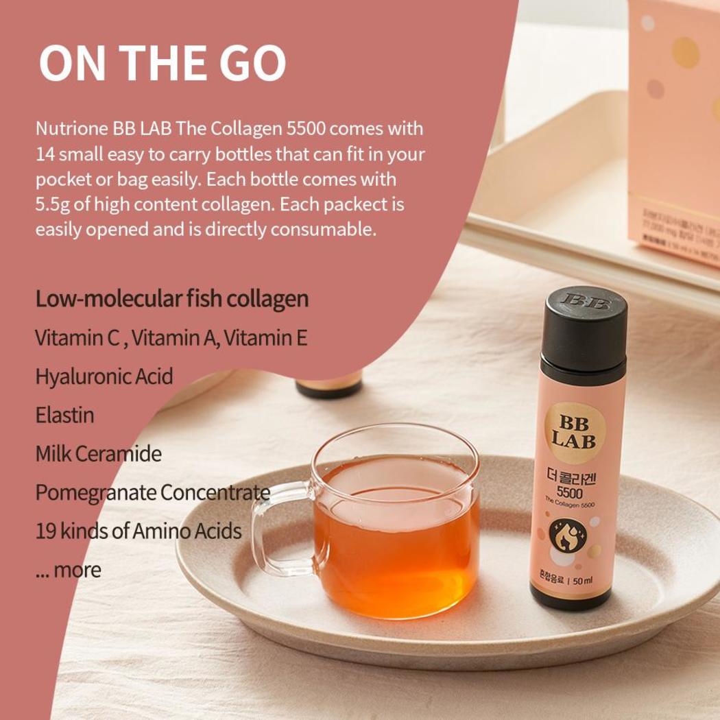 Highly concentrated liquid low molecular weight marine collagen BB LAB The Collagen 5500