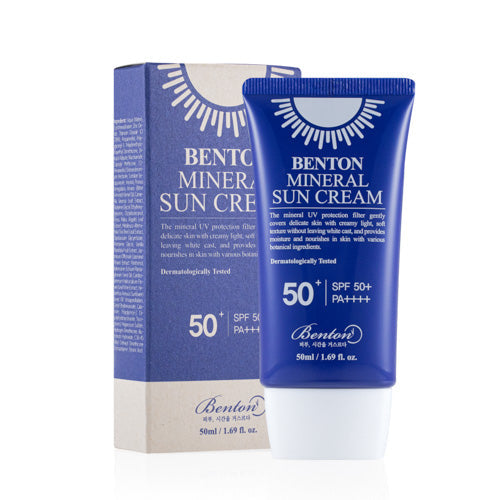 Cremă de față cu protecție solară Benton Mineral SUN Cream SPF50+ PA++++ Face Sunscreen 50ml