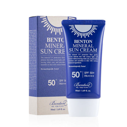 Cremă de protecție solară pentru față Benton Mineral SPF50+/PA++++