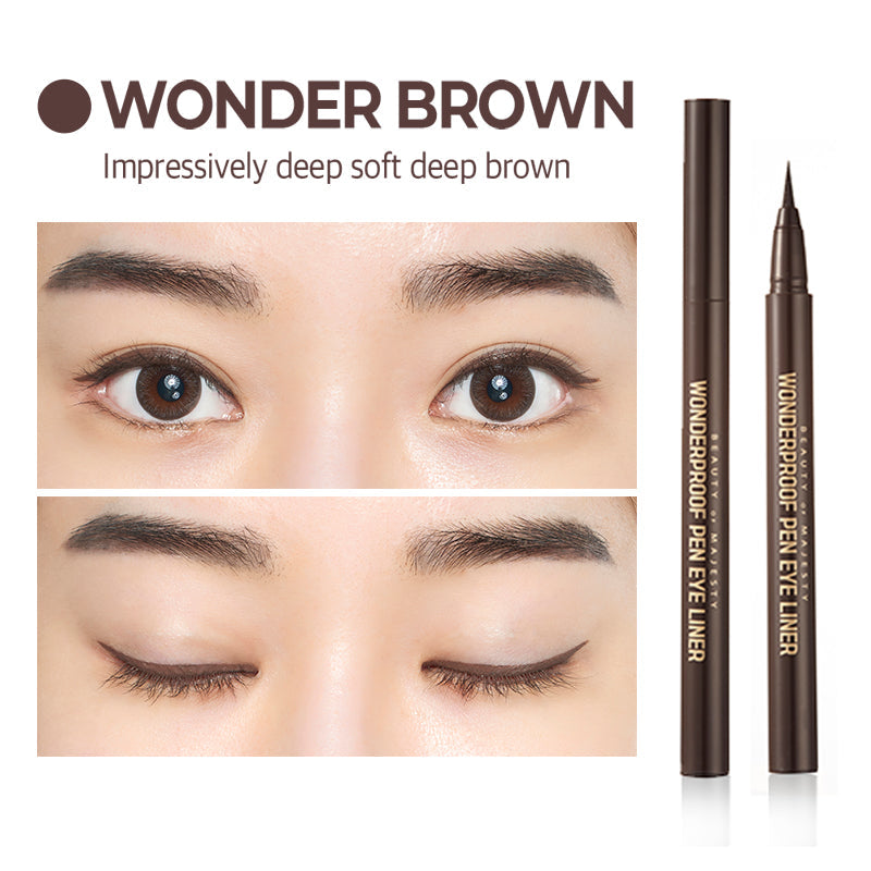 Eyeliner rezistent la apă BOM Wonderproof pen eye liner