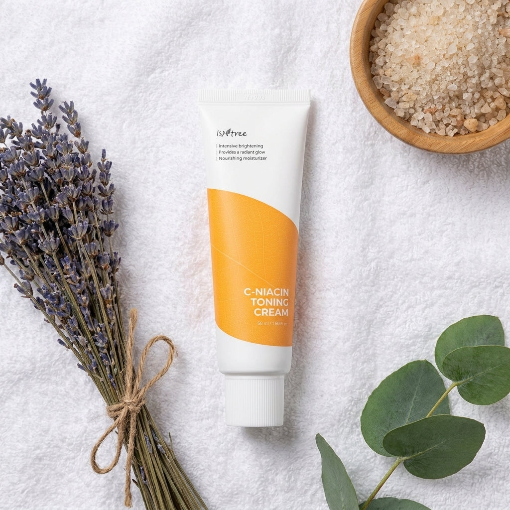 Αποχρωματιστική κρέμα προσώπου για σκοτεινές κηλίδες και ουλές από ακμή Isntree C-Niacin Toning Cream