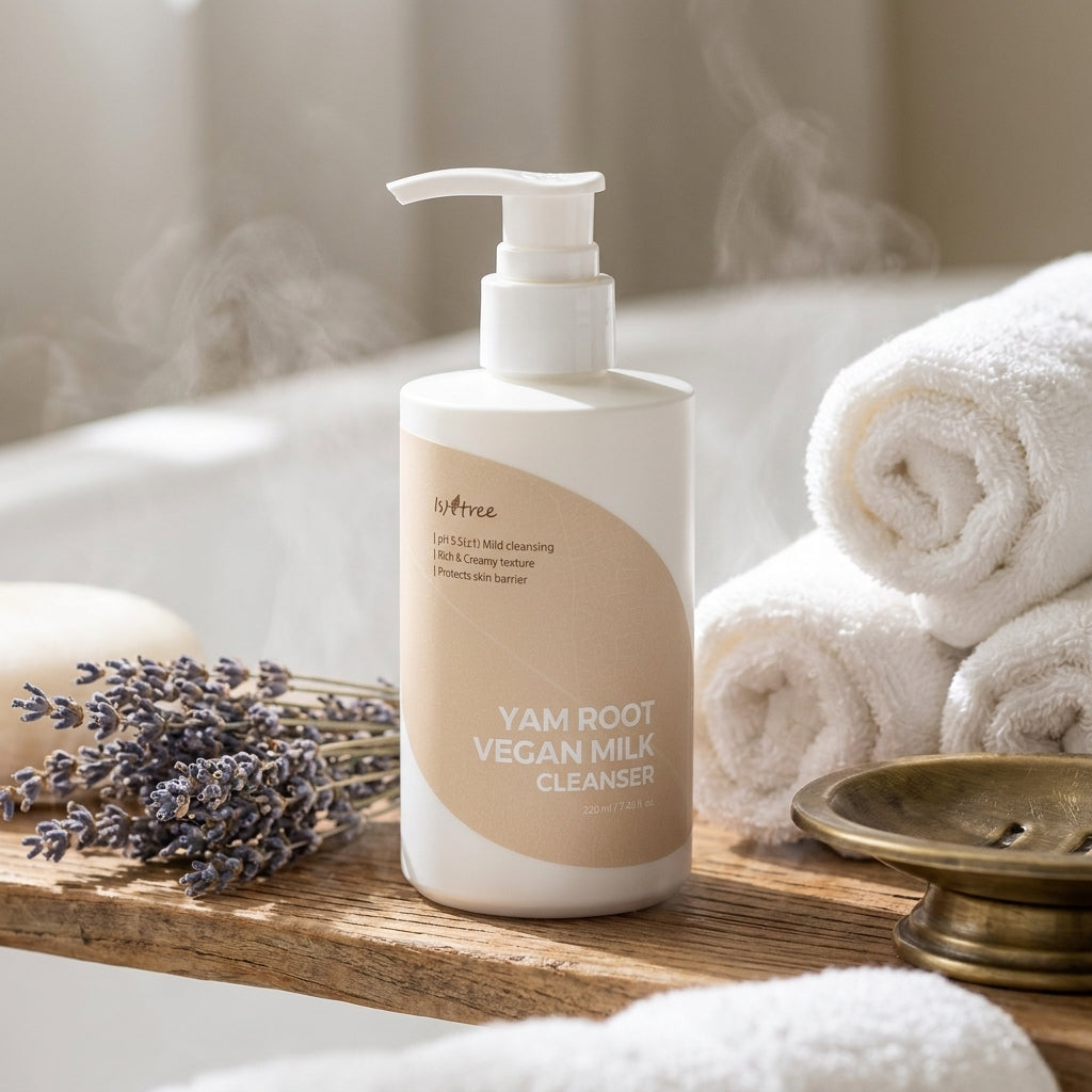 Βεγανικό γαλάκτωμα καθαρισμού προσώπου Isntree Yam Root Vegan Milk Cleanser