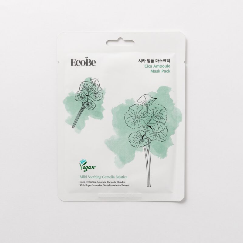 Soothing centella sheet mask Ecobe Cica Ampoule Mask