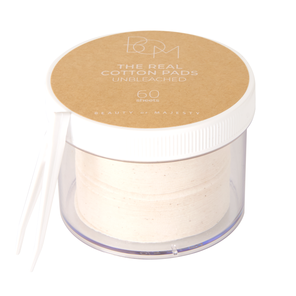 Tampons 100% natural cotton - 60 pcs, BOM The Real Cotton Pads - Koreancare