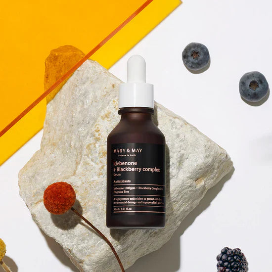 Facial serum with idebenone and blackberry complex Mary&amp;May Idebenone + Blackberry Complex Serum