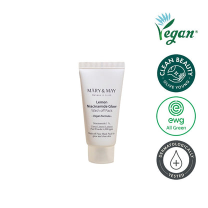 Mary &amp; May Lemon Niacinamide Cleansing Mask 30g tube