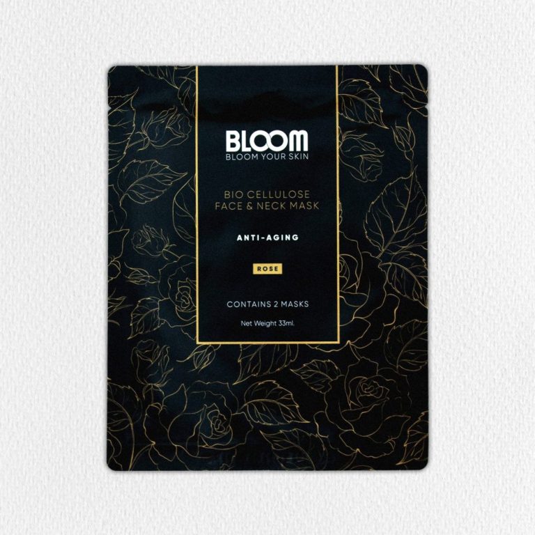 Rejuvenating face and neck mask with bio-cellulose Bloom Anti-age Bio Cellulose Mask Face&amp;Neck Mask