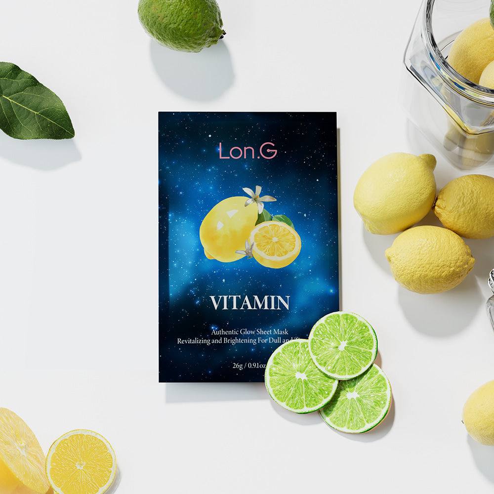 Lon,G brightening sheet mask with vitamins