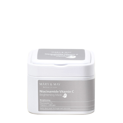 Világosító lapmaszkok niacinamiddal és C-vitaminnal - 30 db-os doboz, Mary & May