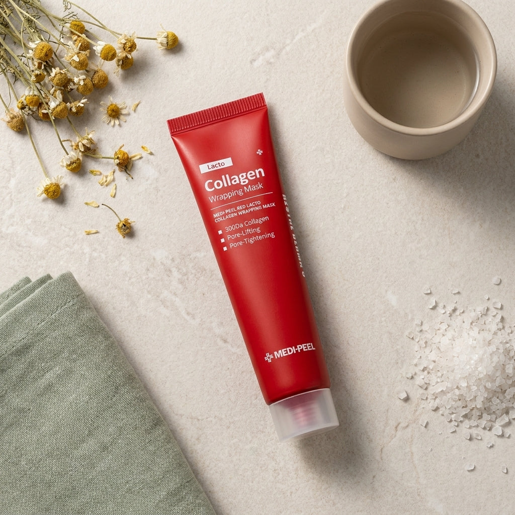 ANTI-AGING FACE MASK WITH 70.2% COLLAGEN Medi-Peel Red Lacto Collagen Wrapping Mask