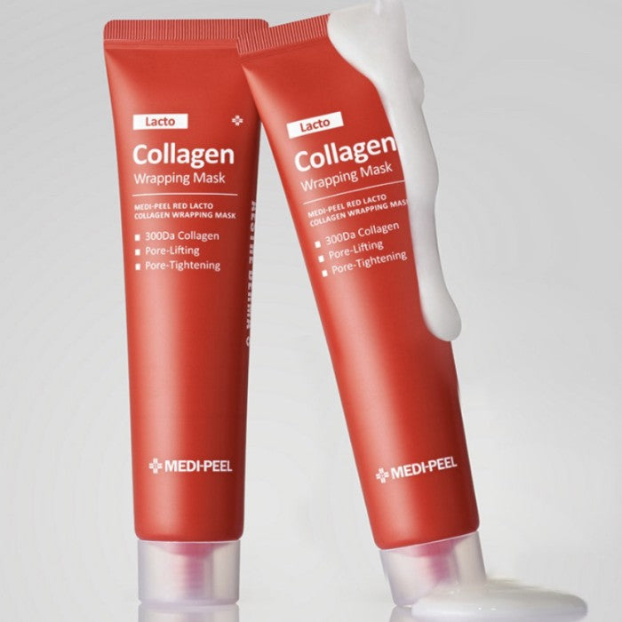 ANTI-AGING FACE MASK WITH 70.2% COLLAGEN Medi-Peel Red Lacto Collagen Wrapping Mask - Koreancare