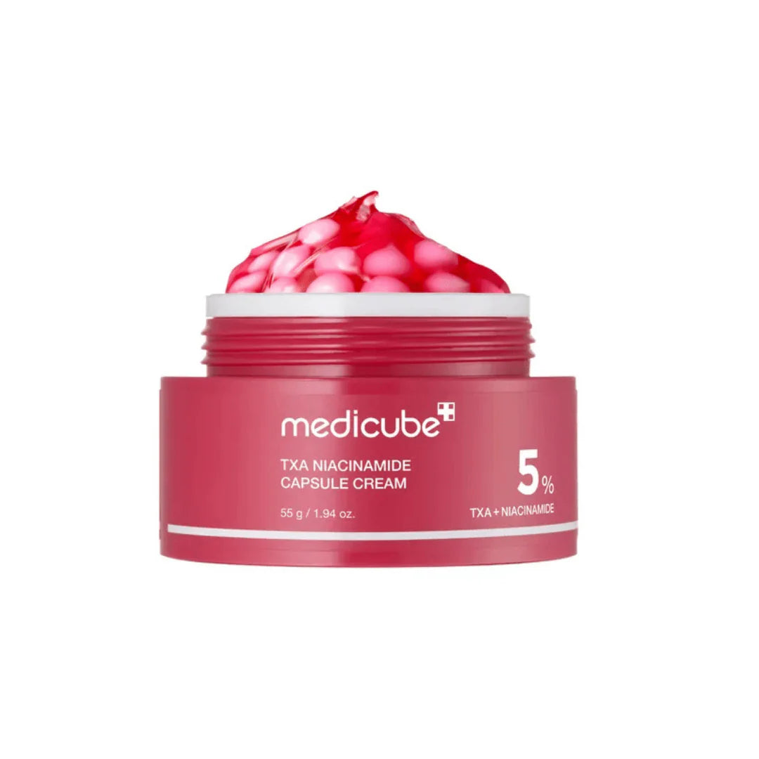 Medicube TXA Niacinamide Capsule Cream 55g jar with packaging