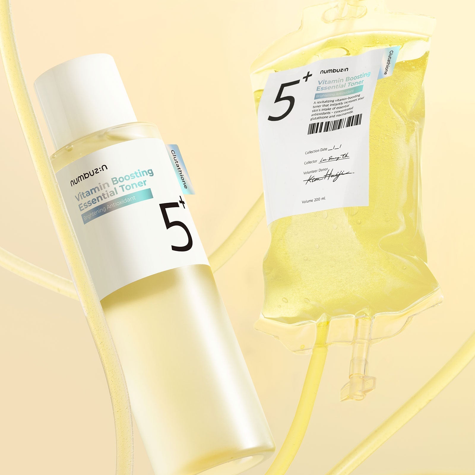 Numbuzin No.5 Vitamin Boosting Essential Toner with key ingredients