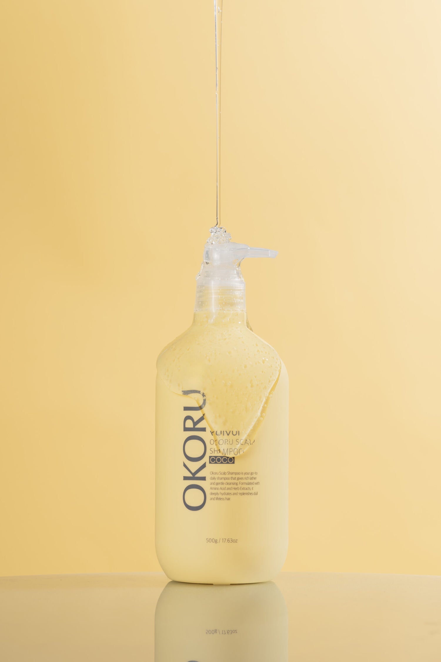 OKORU Scalp Shampoo Coco 500ml size reference
